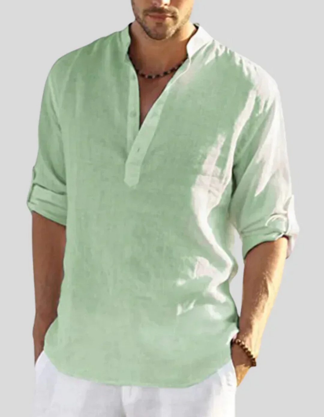 W&W Mode | Herren Sommer Hemd Langarm Bequem