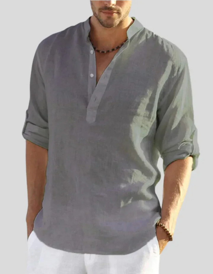 W&W Mode | Herren Sommer Hemd Langarm Bequem