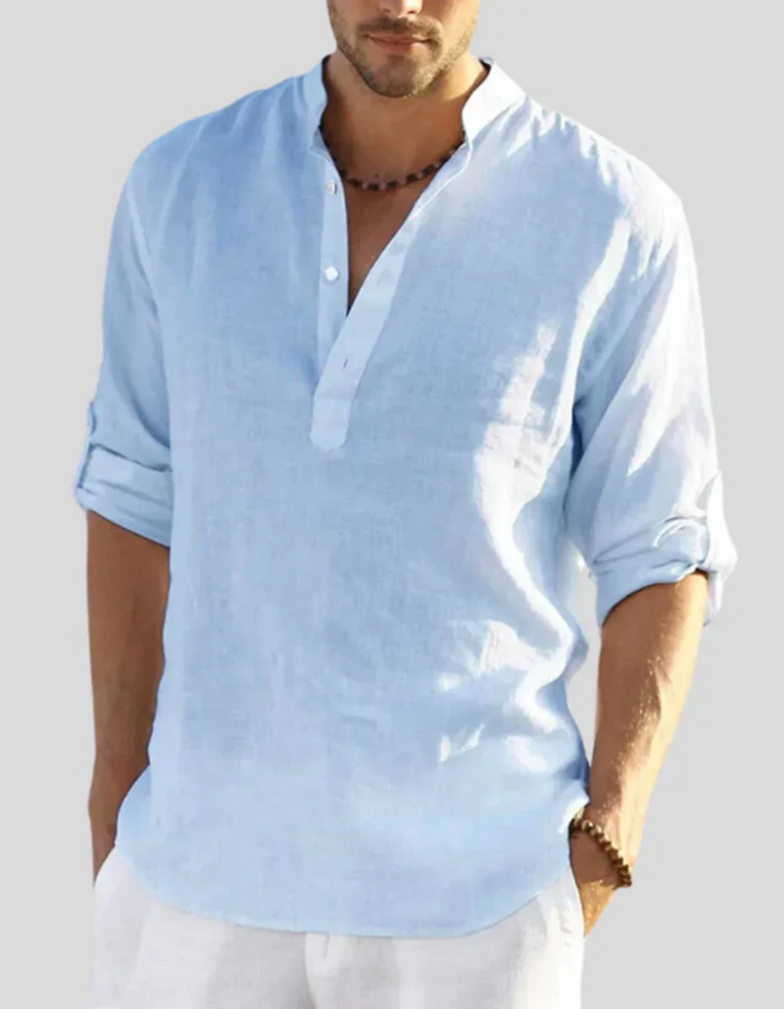 W&W Mode | Herren Sommer Hemd Langarm Bequem