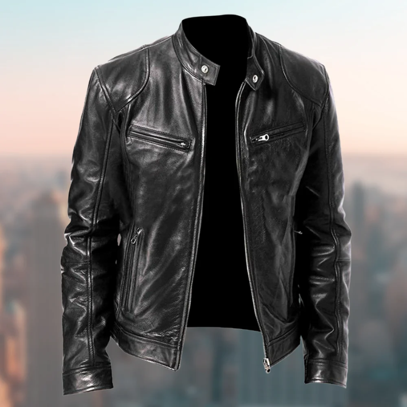 W&W Mode | Herren Motorrad Jacke Schwarz