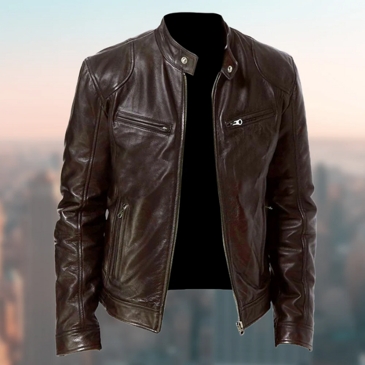 W&W Mode | Herren Motorrad Jacke Schwarz