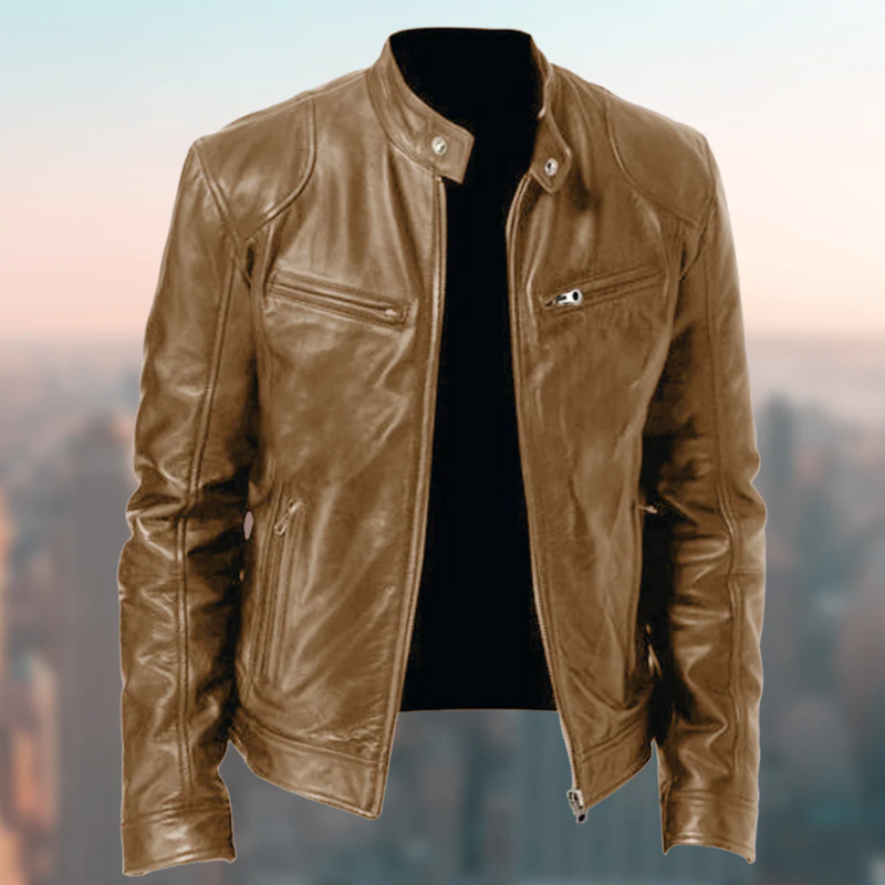 W&W Mode | Herren Motorrad Jacke Schwarz
