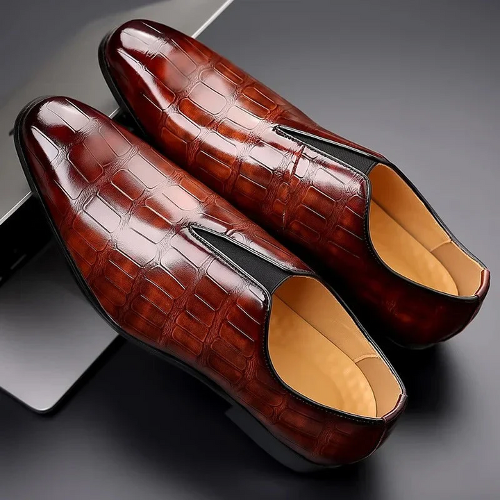 W&W Mode | Herren Schwarze Loafer Lederschuhe