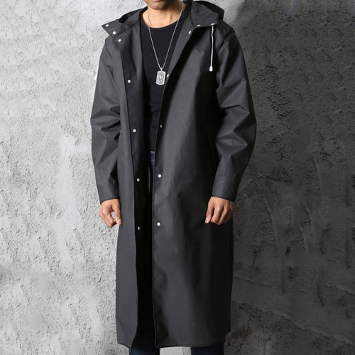W&W Mode | Herren Wasserdichte Regenjacke Lange Mantel