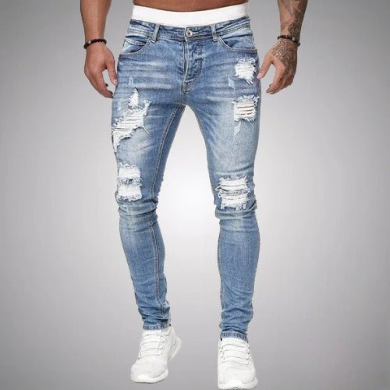 W&W Mode | Herren Slim Fit Jeans Grau