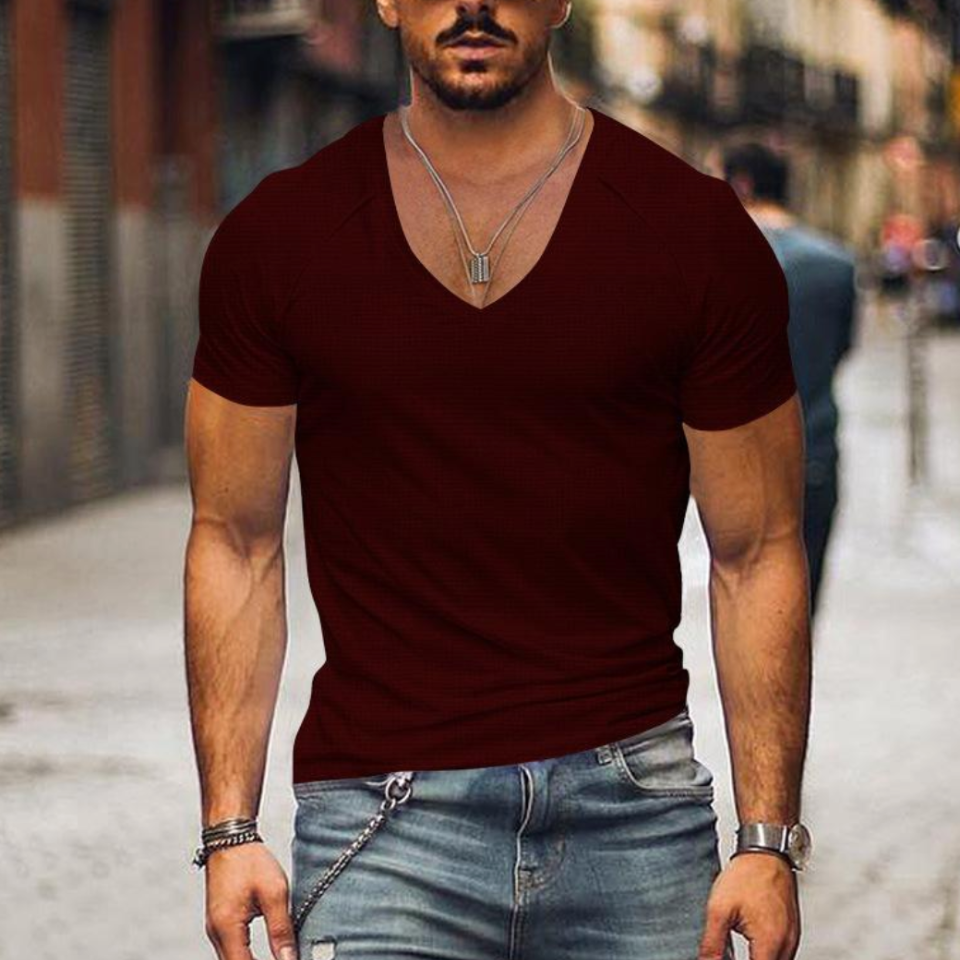 W&W Mode | Herren V-ausschnitt T-shirt Slim Fit