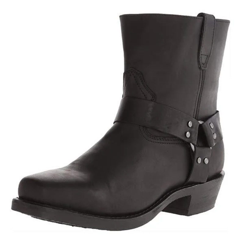 W&W Mode | Herren Schwarze Cowboystiefel Wildleder
