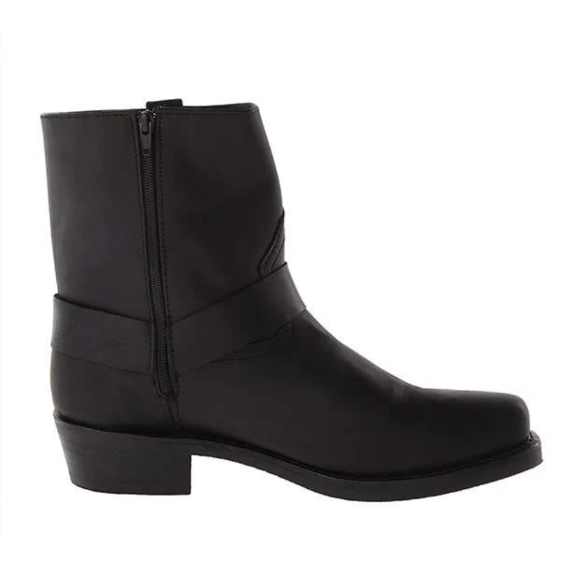 W&W Mode | Herren Schwarze Cowboystiefel Wildleder