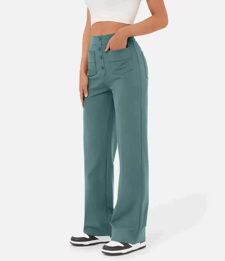 W&W Mode | Damen Elastische Freizeithosen mit hoher Taille