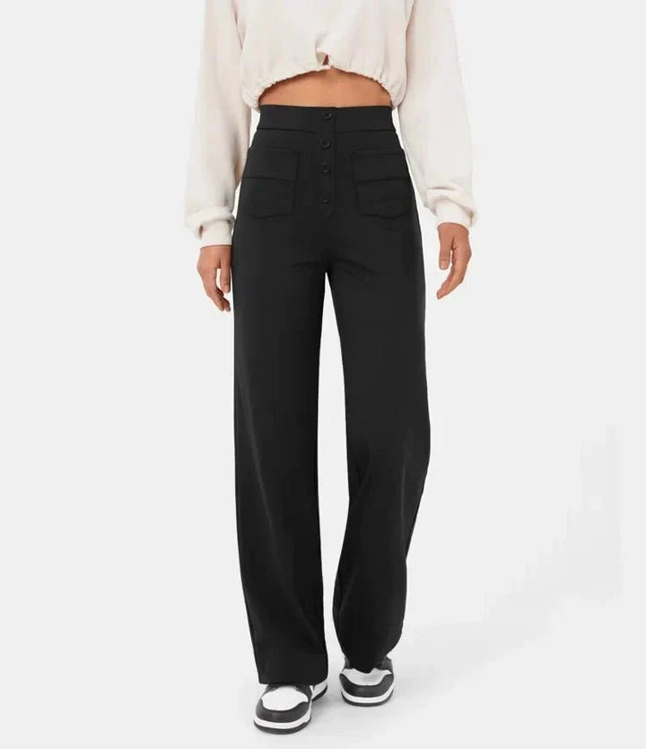 W&W Mode | High-Waisted Elastische Freizeithosen