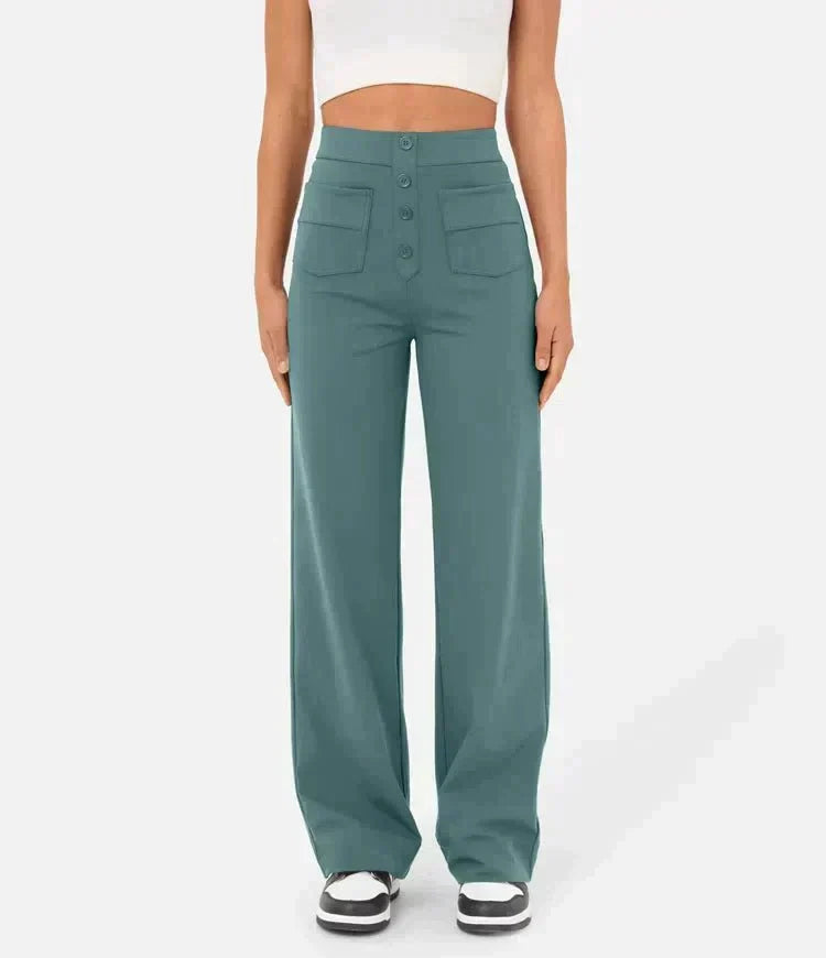 W&W Mode | Elastische Freizeithosen mit hoher Taille fur Damen