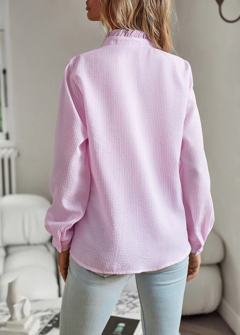 W&W Mode Bluse | Elegantes Hemd für Frauen mit Rüschen