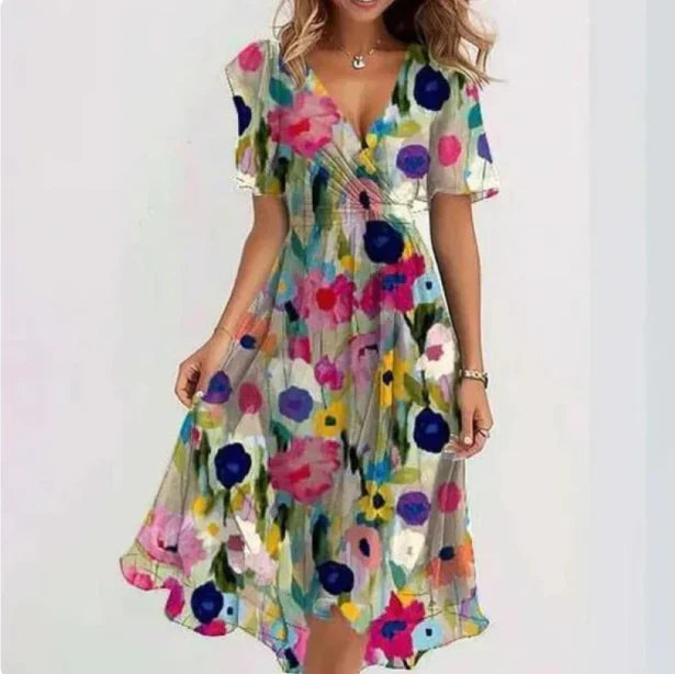 W&W Mode | V-ausschnitt Kleid