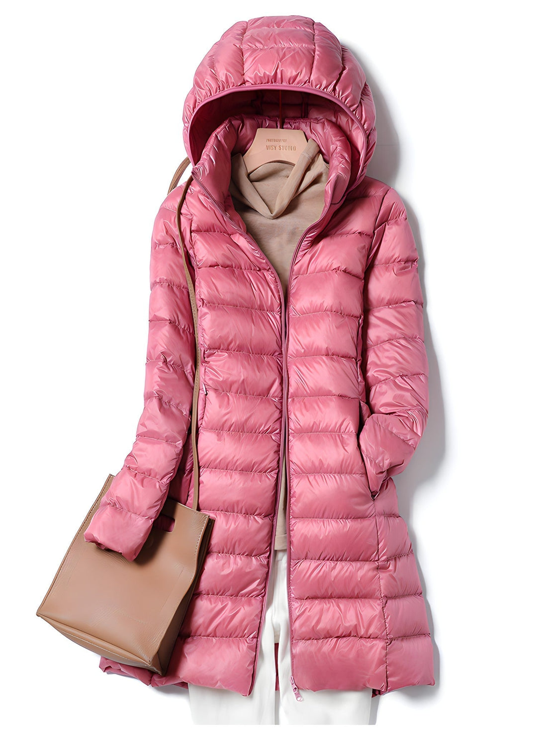 W&W Mode Lange Daunenjacke für Damen