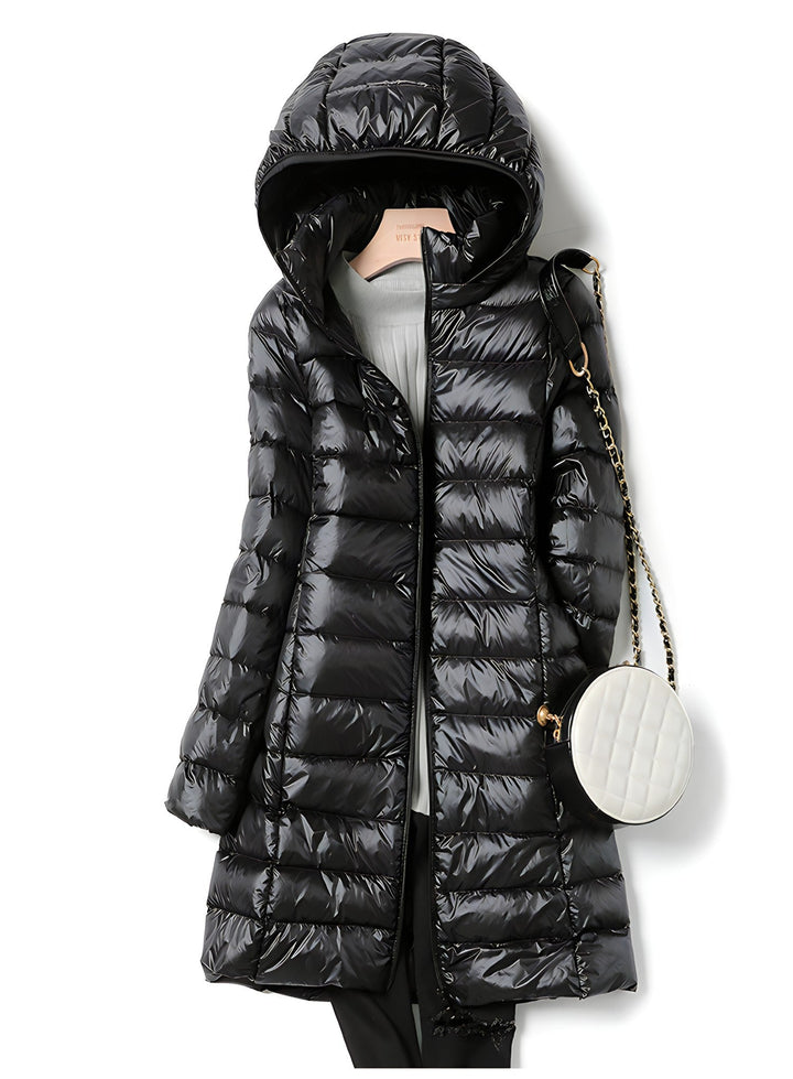 W&W Mode Lange Daunenjacke für Damen