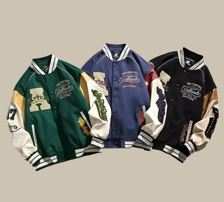 W&W Mode | Trendy Übergroße Weinlese Baseballjacke Für Herren
