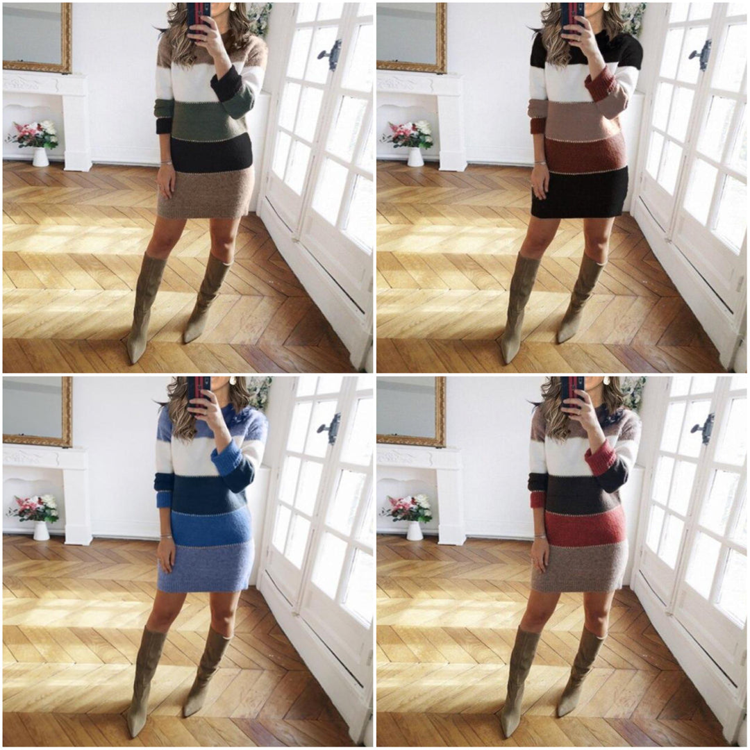 W&W Mode | Gestreiftes Strickkleid