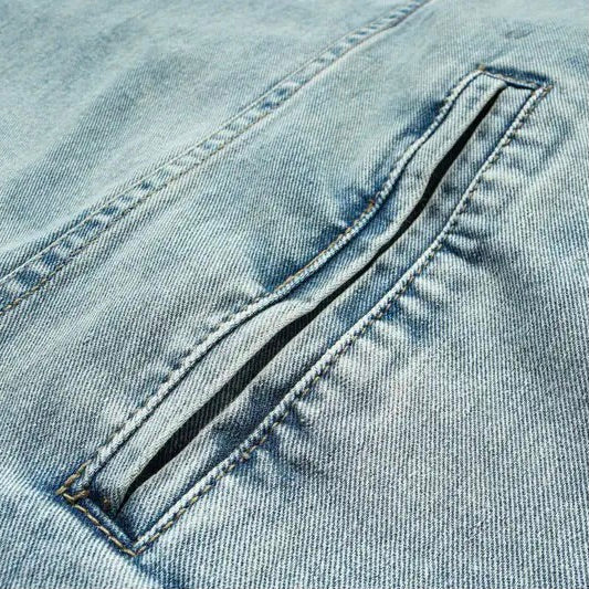 W&W Mode | Washed-Denim-Jacke mit Kapuze