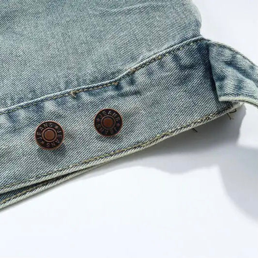 W&W Mode | Washed-Denim-Jacke mit Kapuze