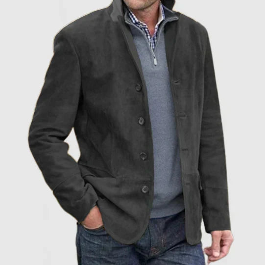 W&W Mode | Wildlederjacke Mit Knöpfen Für Herren