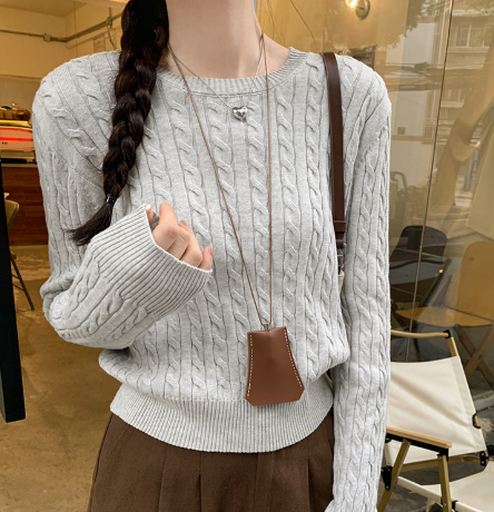 W&W Mode | Strickpullover mit R halsausschnitt