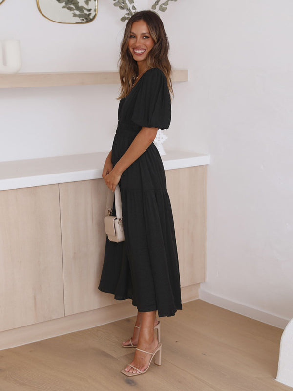 W&W Mode | Maxikleid mit Puffärmeln