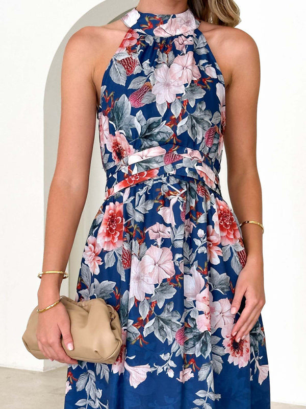 W&W Mode | Damen modisches Halfterdruck-Taillenslimming-Kleid