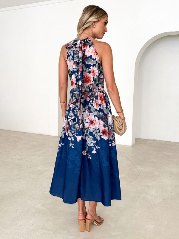 W&W Mode | Damen modisches Halfterdruck-Taillenslimming-Kleid