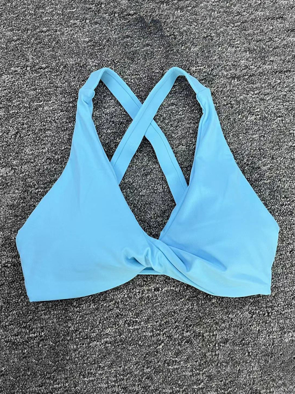 W&W Mode | Enganliegend schnelltrocknender Sport Yoga-BH für Outdoor-Laufen Cross-Back Fitness-Unterwäsche