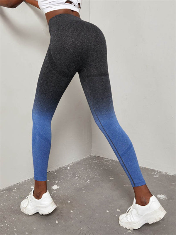 W&W Mode | Damen nahtlose Hohe Taille Farbverlauf nahtlose Sport Yoga Hose