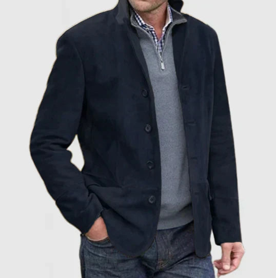 W&W Mode | Wildlederjacke Mit Knöpfen Für Herren
