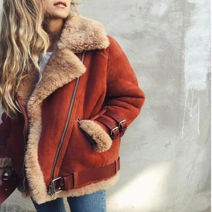 W&W Mode | Oversize Lammfelljacke