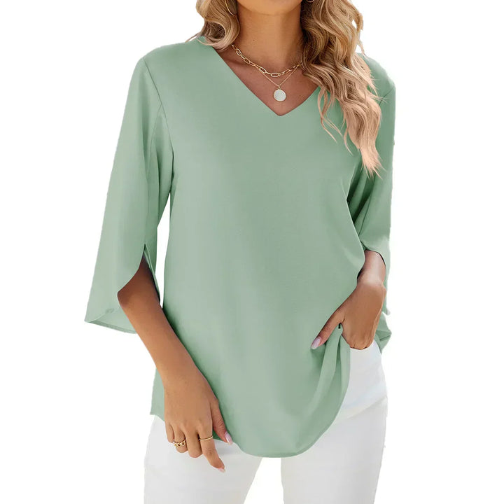 W&W Mode | Bluse Mit V-Ausschnitt – Elegante Und Vielseitige Wahl Für Jeden Anlass
