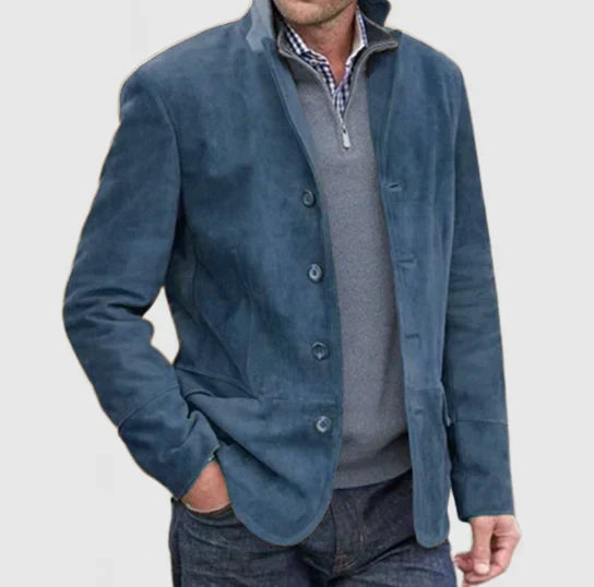 W&W Mode | Wildlederjacke Mit Knöpfen Für Herren