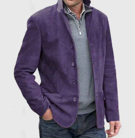 W&W Mode | Wildlederjacke Mit Knöpfen Für Herren