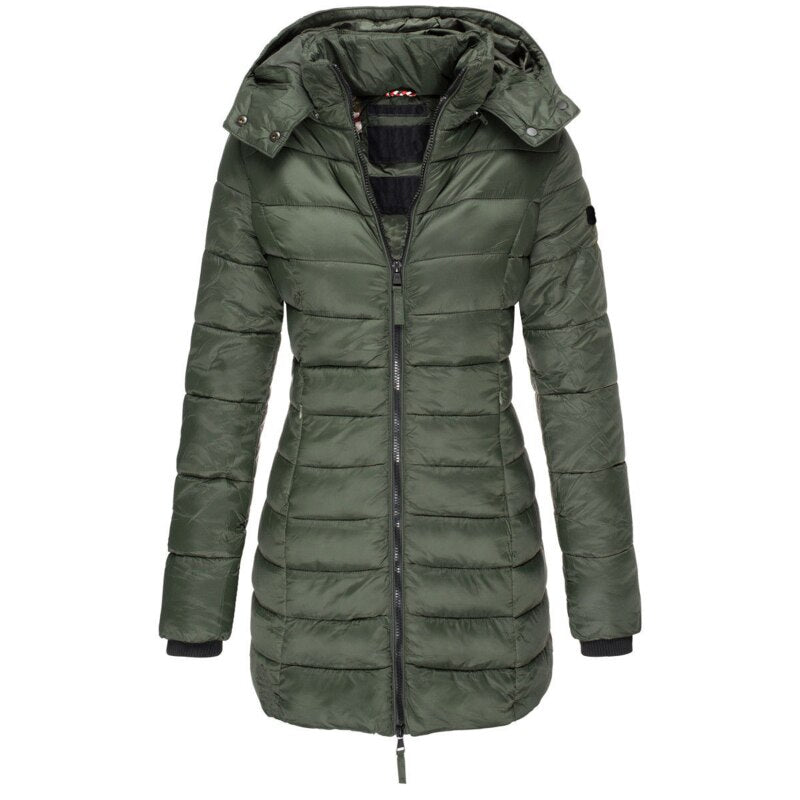 W&W Mode | Wasserdichte Gepolsterte Winterjacke damen Mit