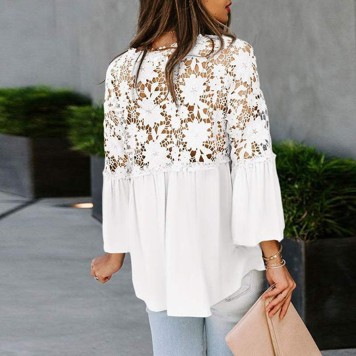 W&W Mode | Elegante Bluse mit Spitzenstickerei