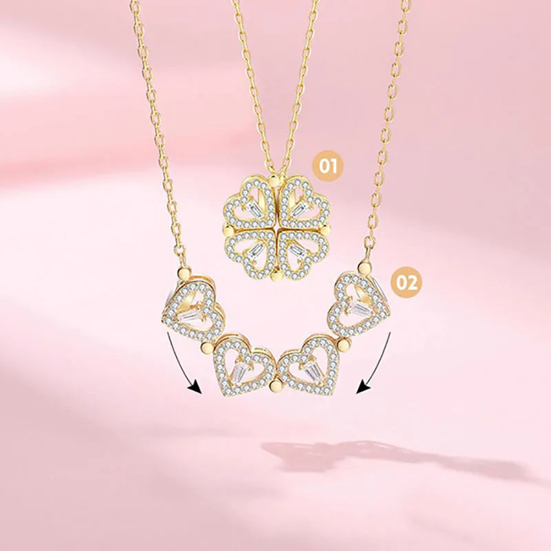 W&W Mode | Kleeblatt Herz Necklace