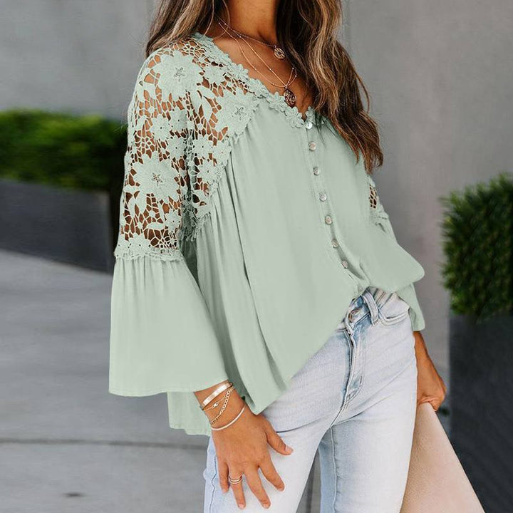 W&W Mode | Elegante Bluse mit Spitzenstickerei