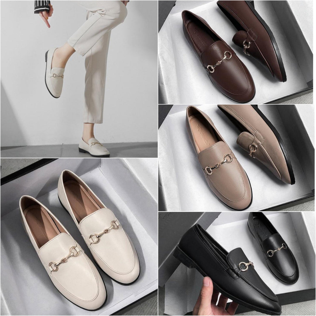 Damen Slipper aus Eco-Leder mit runder Zehenpartie