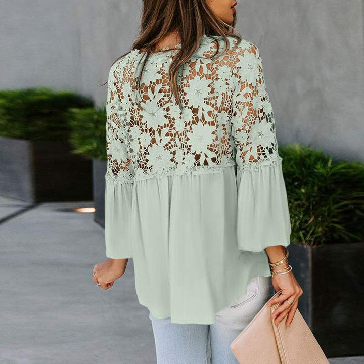 W&W Mode | Elegante Bluse mit Spitzenstickerei