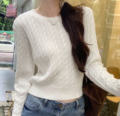 W&W Mode | Strickpullover mit R halsausschnitt
