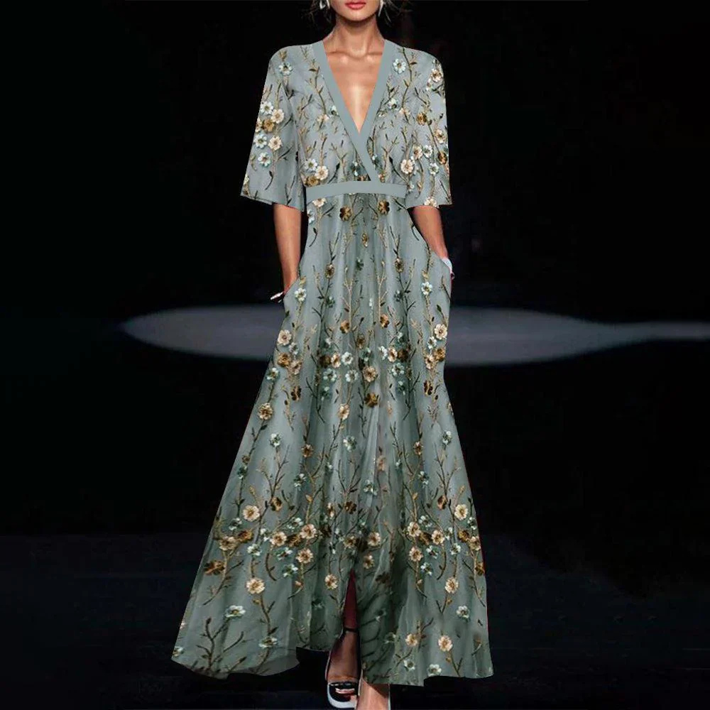 Damen Maxikleid im italienischen Stil