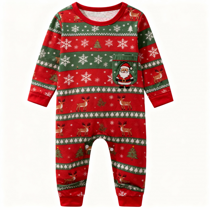 W&W Mode | Urlaub Familie Button-down Weihnachten Pyjama Set