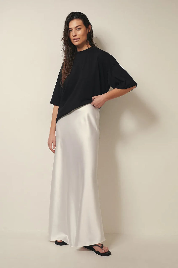 W&W Mode | Satinrock Mit Hoher Taille Anna