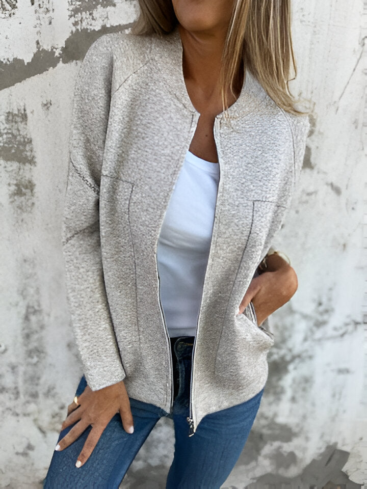 W&W Mode | Damen Zip Jacke Mit Taschen
