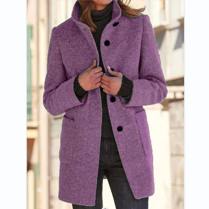 W&W Mode | Wol Jacke mit Knöpfen für Damen | Stilvoll und Warm