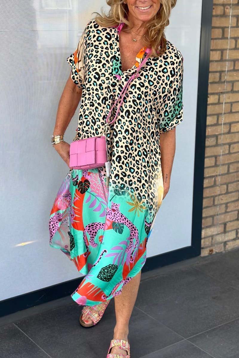 W&W Mode | Leopard Print Kleid Für Damen