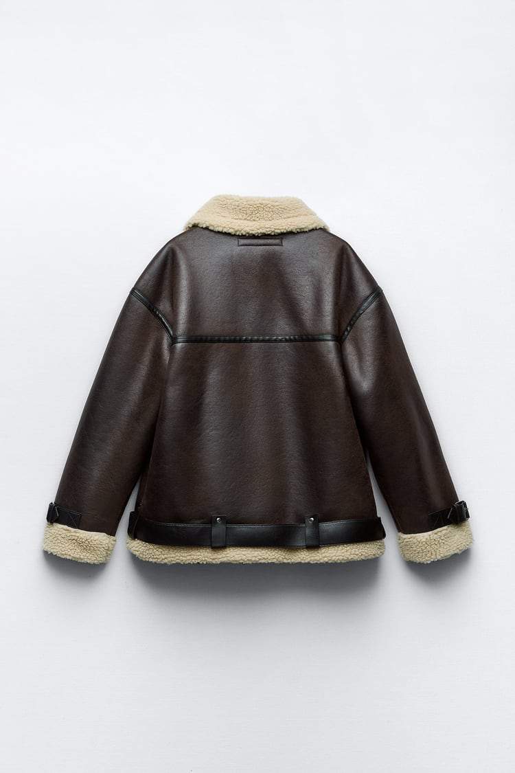 W&W Mode | Jacke mit Revers aus Kunstleder