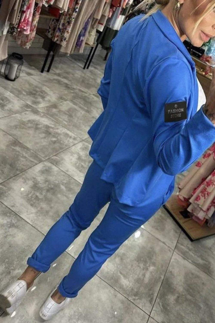 Damen Zweiteiler mit Jacke und elastischer Hose